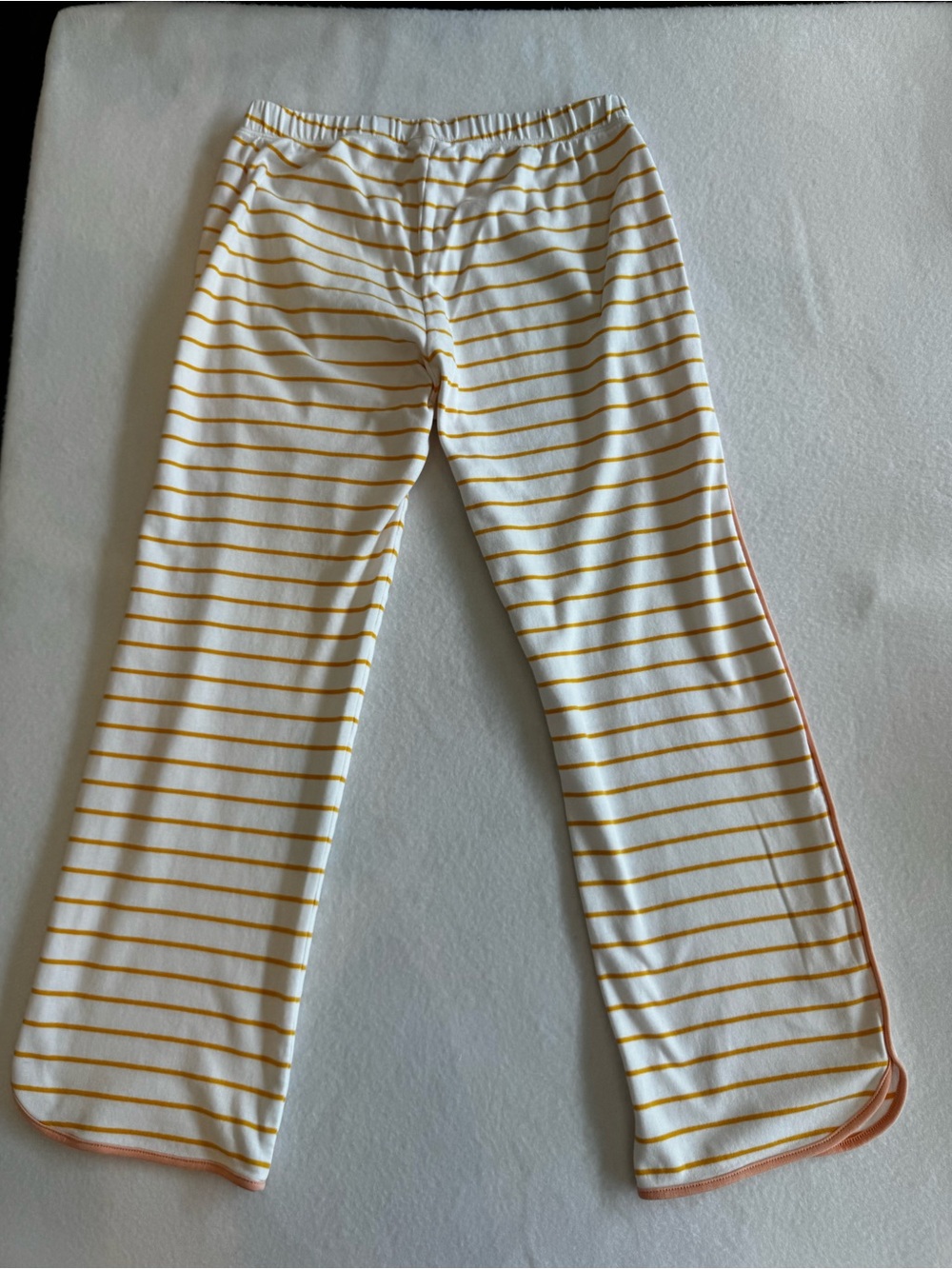 Striped Cotton Pajama Set - White & Yellow - Picture 8 of 9